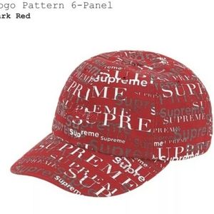 SOLD...New! Supreme Logo Pattern 6-Panel